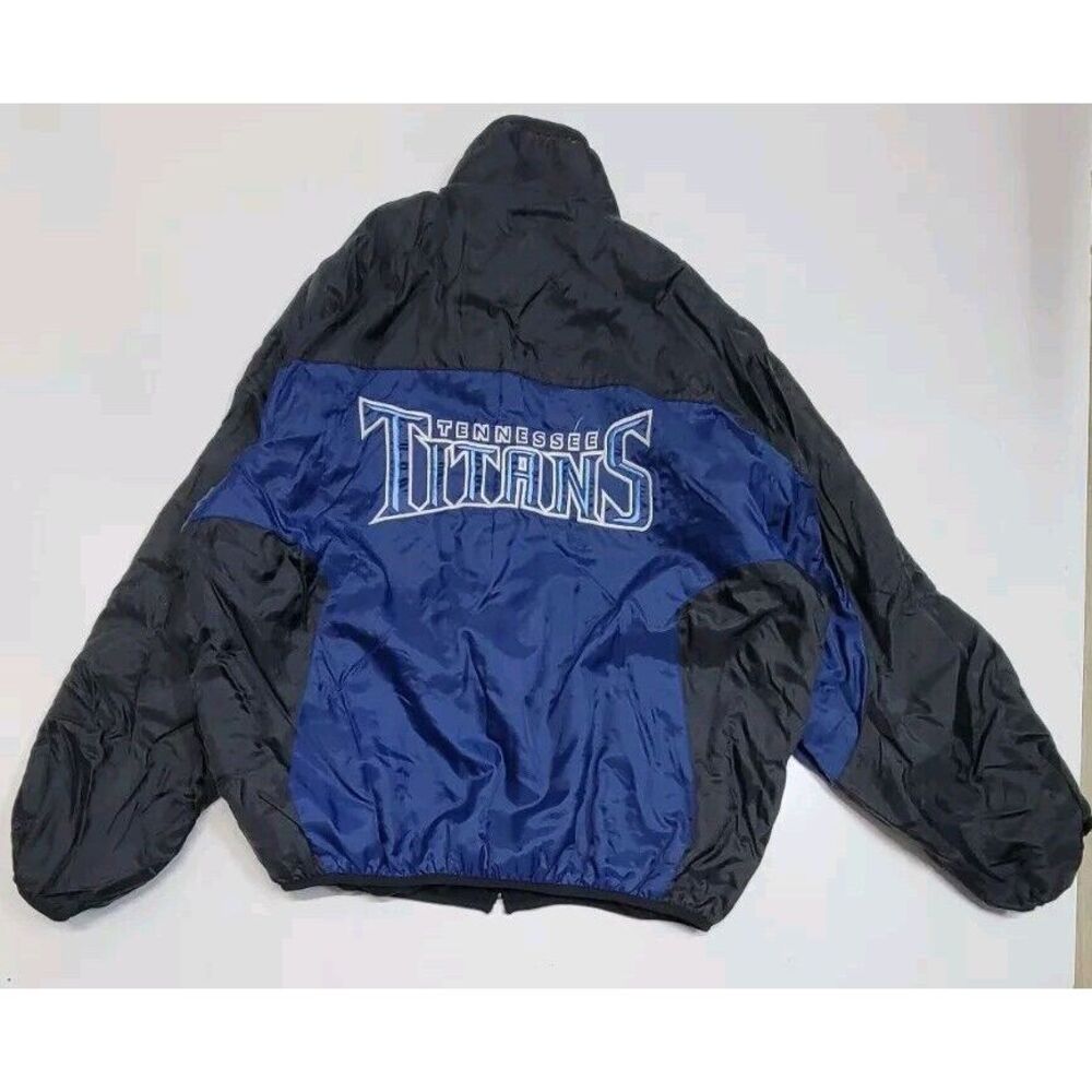 Vintage NFL Navy Blue Full Zip Tennessee Titan logo Jacket Man Size XL
